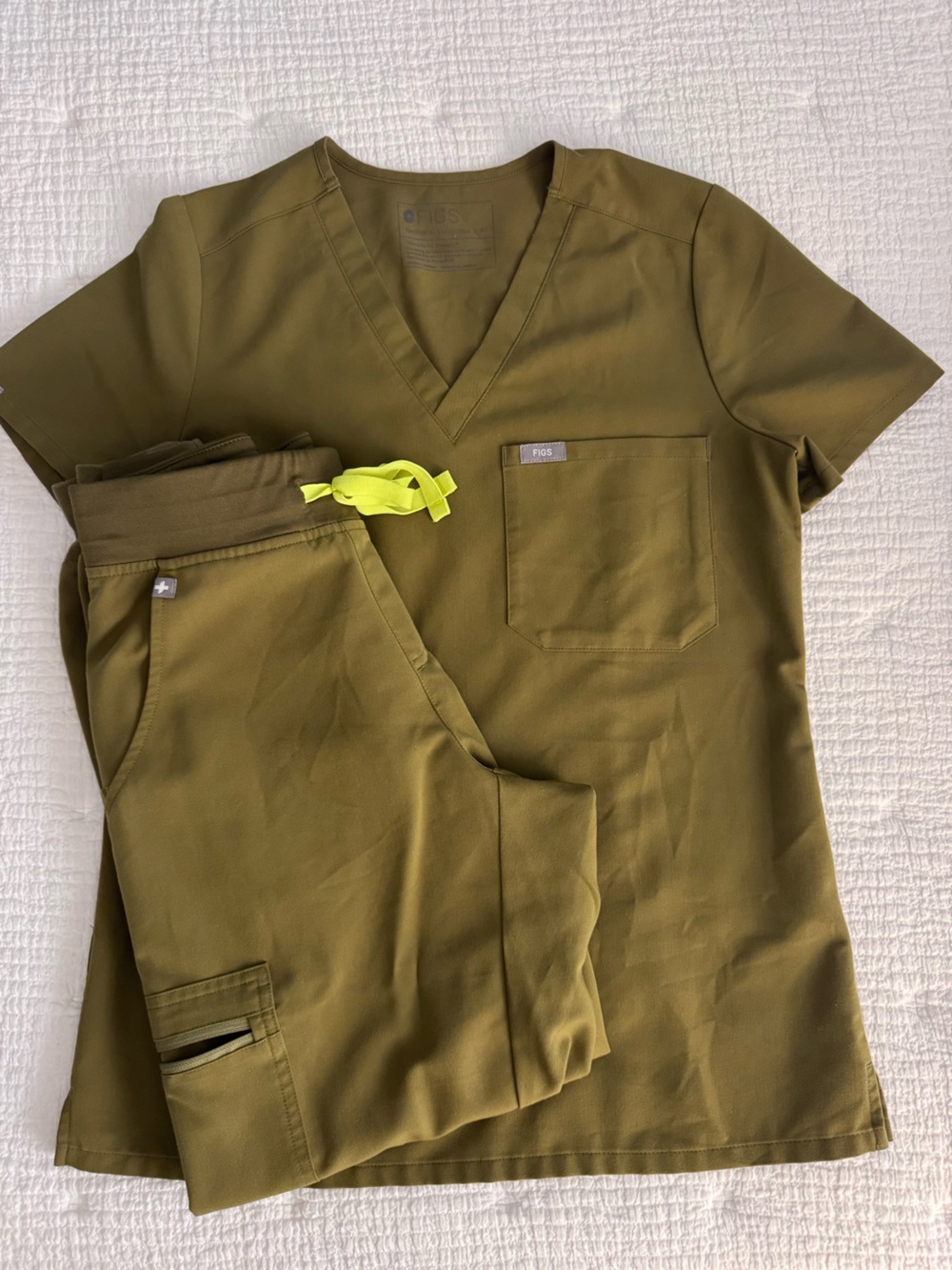 Figs Martini Olive XS top Small Petite bottom